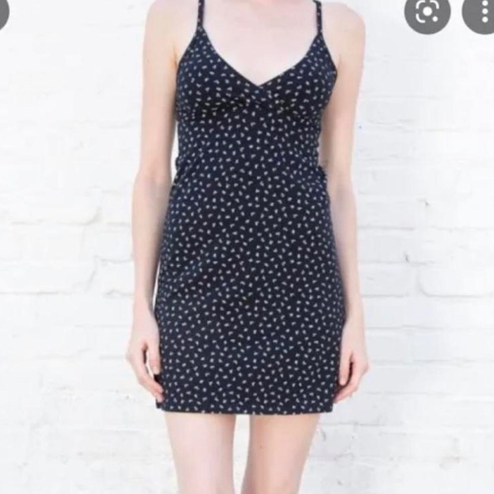 Brandy Melville black and white amara floral dress